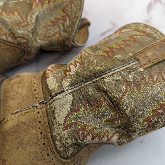 Ariat Boot Boys 3 Workhog Western Cowboy Cowgirl Kid Youth Brown Leather 1007836 - Picture 7 of 12